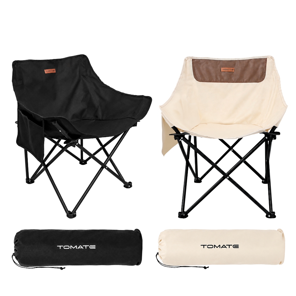 Cadeira Portátil Dobrável para Camping Praia Pesca com Porta Copos e Bolsa de Transporte até 140kg