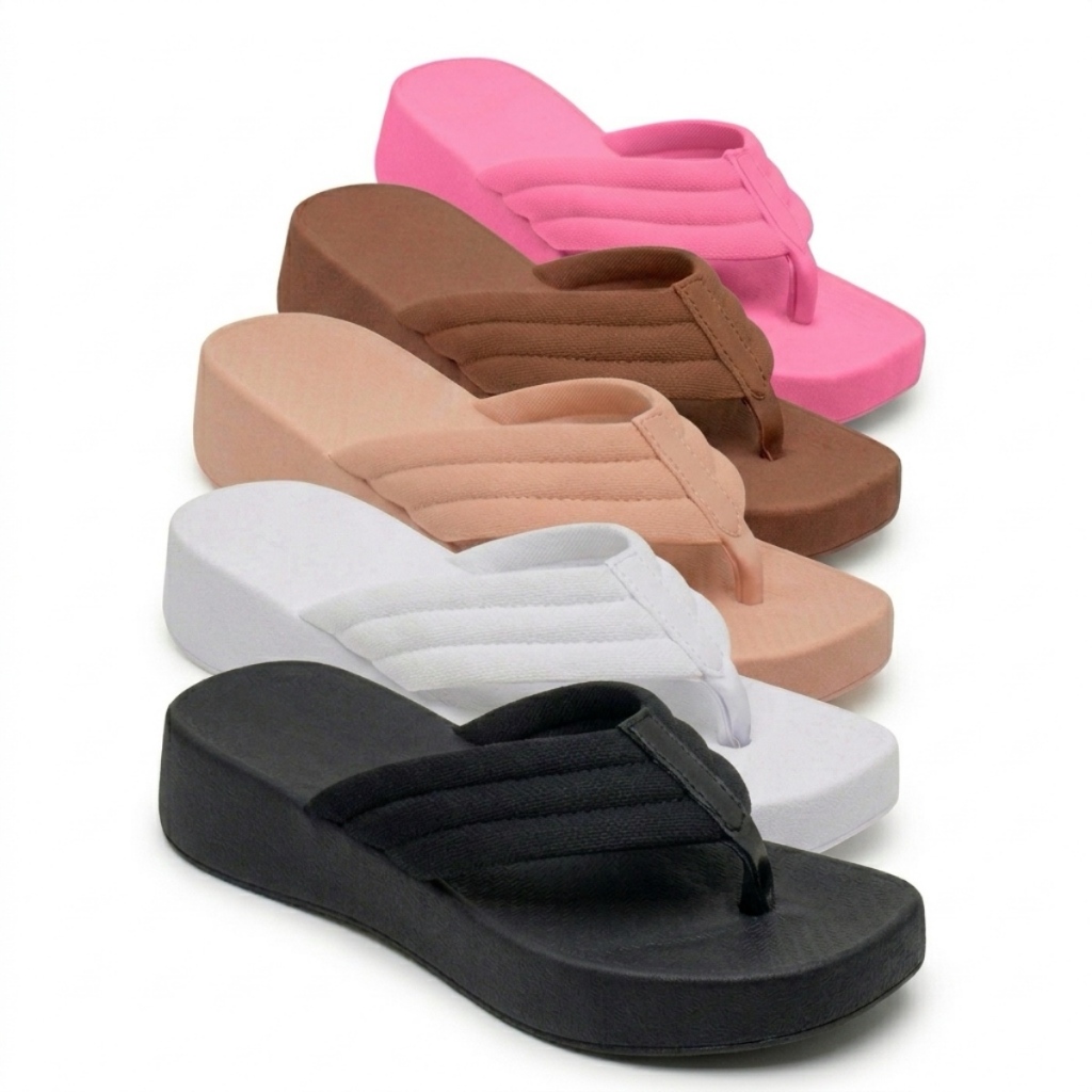 Tamanco Plataforma Feminino Confortavel Macio Leve Nuvem Salto Baixo Casual Moda Blogueiras Flatform