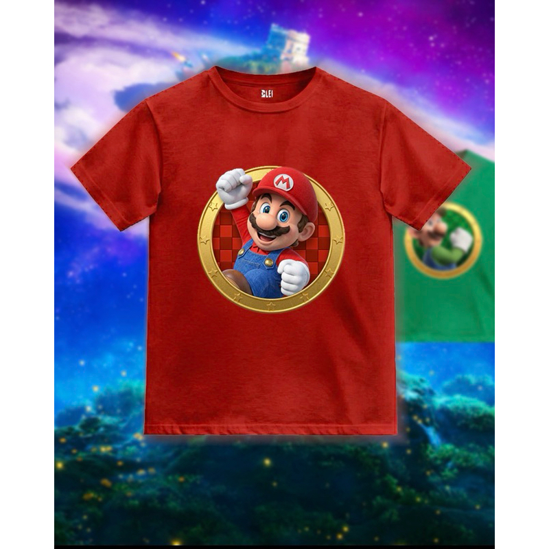 Camiseta Infantil Super Mario Personalizada – Estampa Divertida Gamer | Confortável e Estilosa