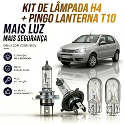 Lampada farol BAIXO / ALTO + LANTERNA PALIO G4 2008 ATÉ 2012