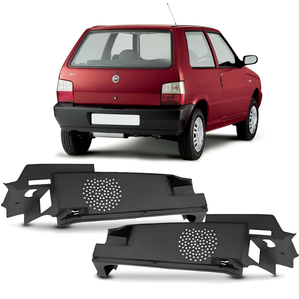 Par Suporte Tampão Bagagito Lateral Uno 2 Portas 1984 a 2013 Preto