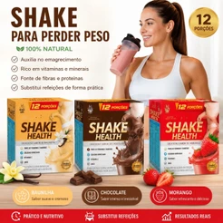 Shake Para Perder Peso 100% Natural 12 Porções Morango, Baunilha ou Chocolate