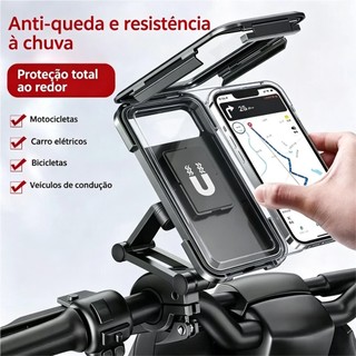 Suporte de Celular para Moto Bicicleta IPX6 À Prova D’Água Rotação 360° Até 6.7 Polegadas