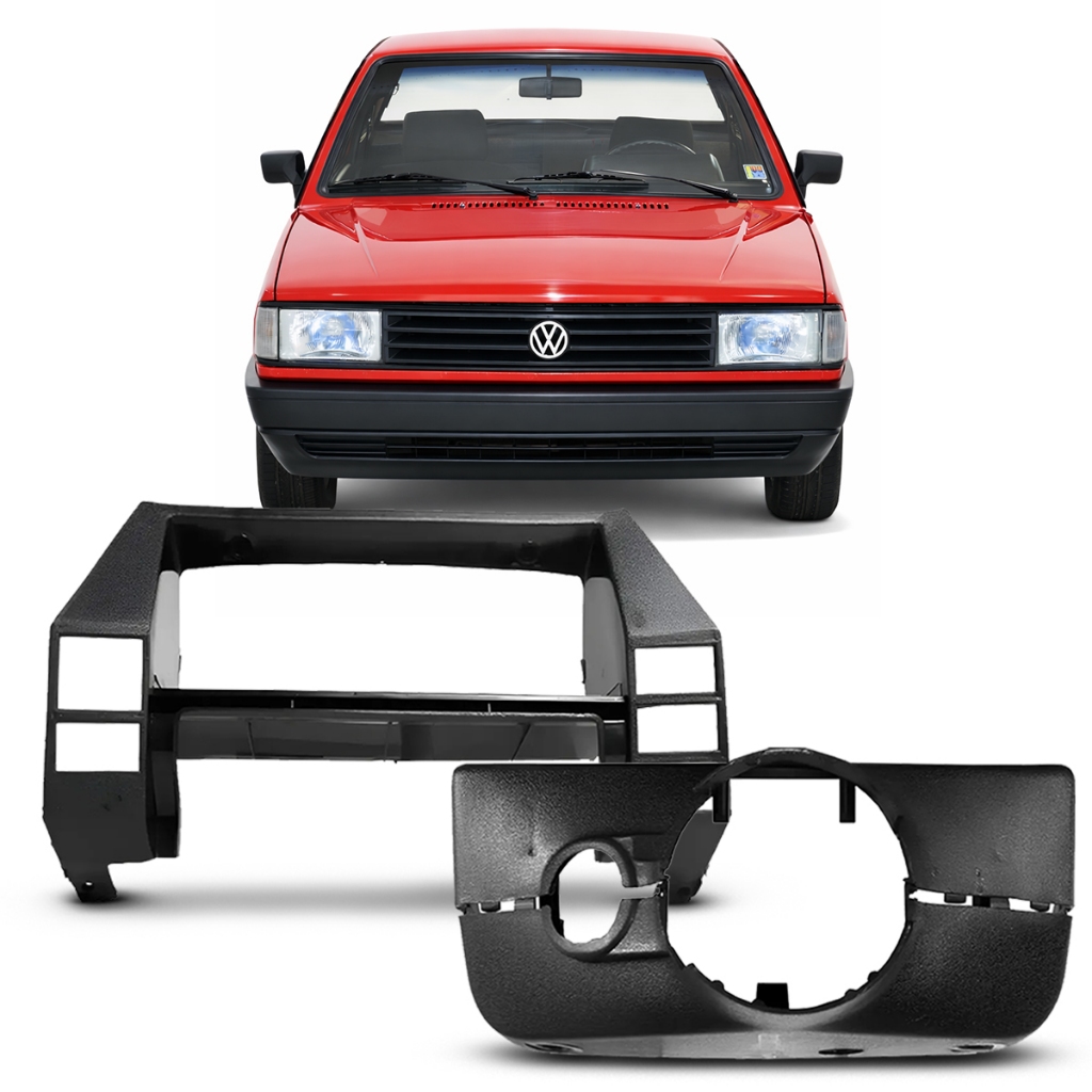 Kit Moldura Painel Velocímetro Voyage Parati Saveiro Gol Quadrado 88 a 94 + Miolo Chave Modelo CL