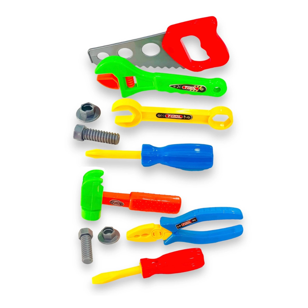 Kit de Ferramentas de Brinquedo Faz de Conta Brincando de Mecanico Oficina Infantil Construtor Mirim