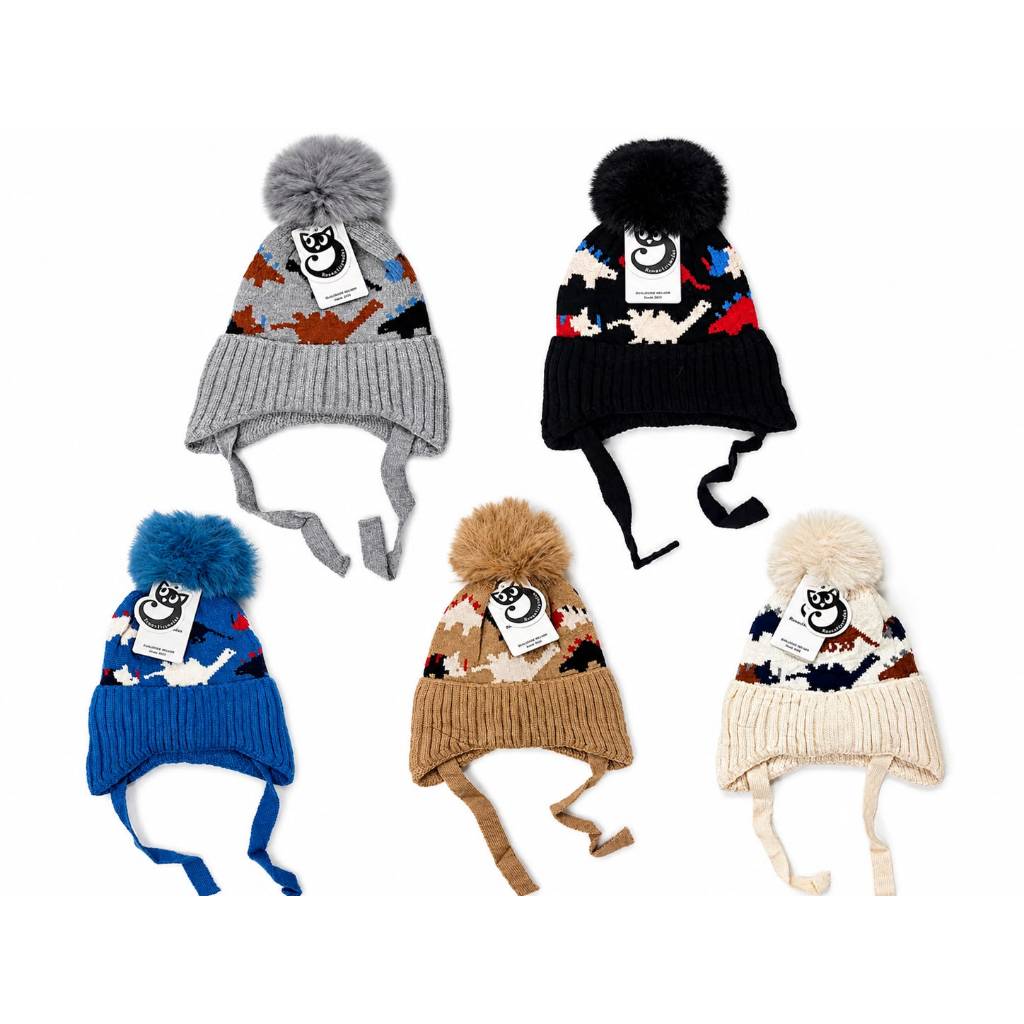 Touca Gorro Infantil Dinossauro Menino Forrada Inverno Quentinha Masculina