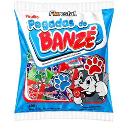 Pirulito Pegadas do Banzé 400g Florestal