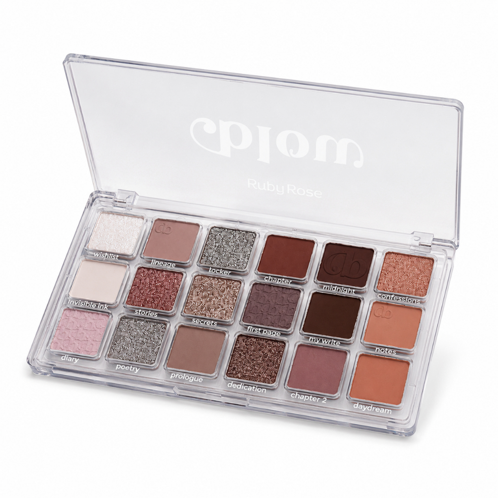 Paleta de Sombras Ruby Rose Dear Diary Blow HBE2207 Alta Pigmentação Longa Duração