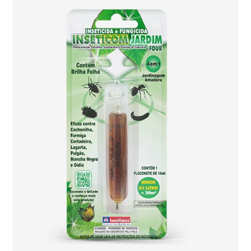 Inseticom Four: inseticida e fungicida concentrado. 10 ml