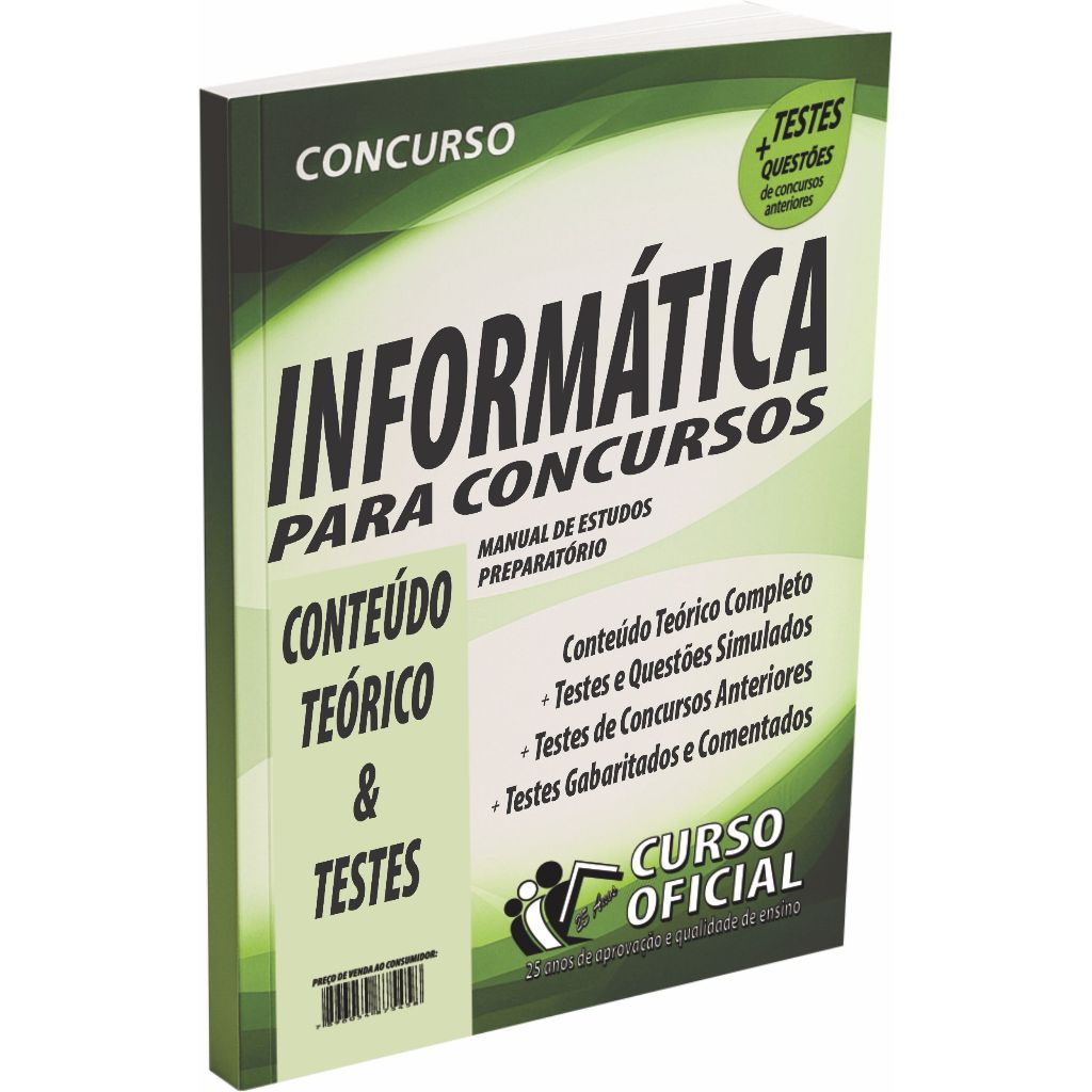 Imagem Apostila Informática para Concursos - Conteúdo Teórico e Testes