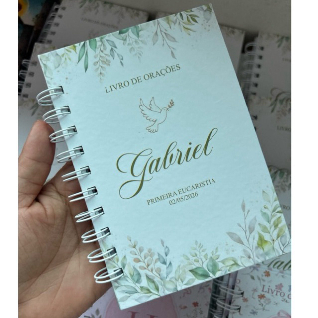 Livro de Orações Personalizado lembrancinha Batizado | Primeira Eucaristia | Primeira Comunhao | Fazemos todos os temas