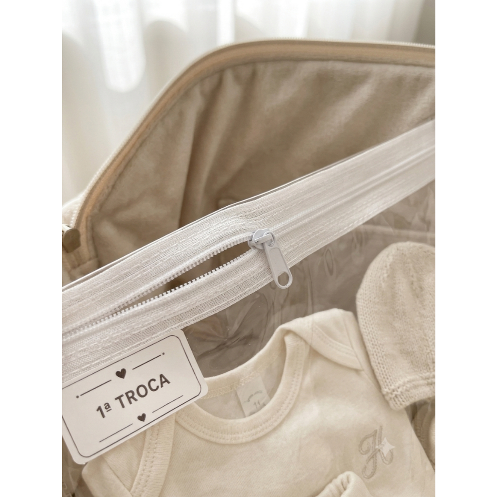 Kit 5 Saquinhos Organizadores Saída Maternidade Bebê Creche Viagem Multiuso Sem Cheiro — imagem 2 de 2