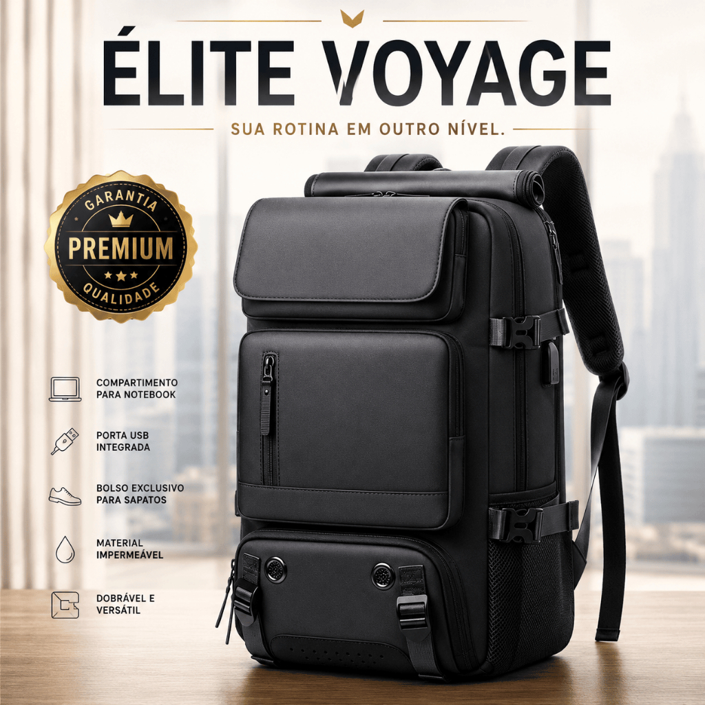 Mochila Executiva Notebook USB Dobrável Impermeável Viagem Trabalho Masculina Feminina