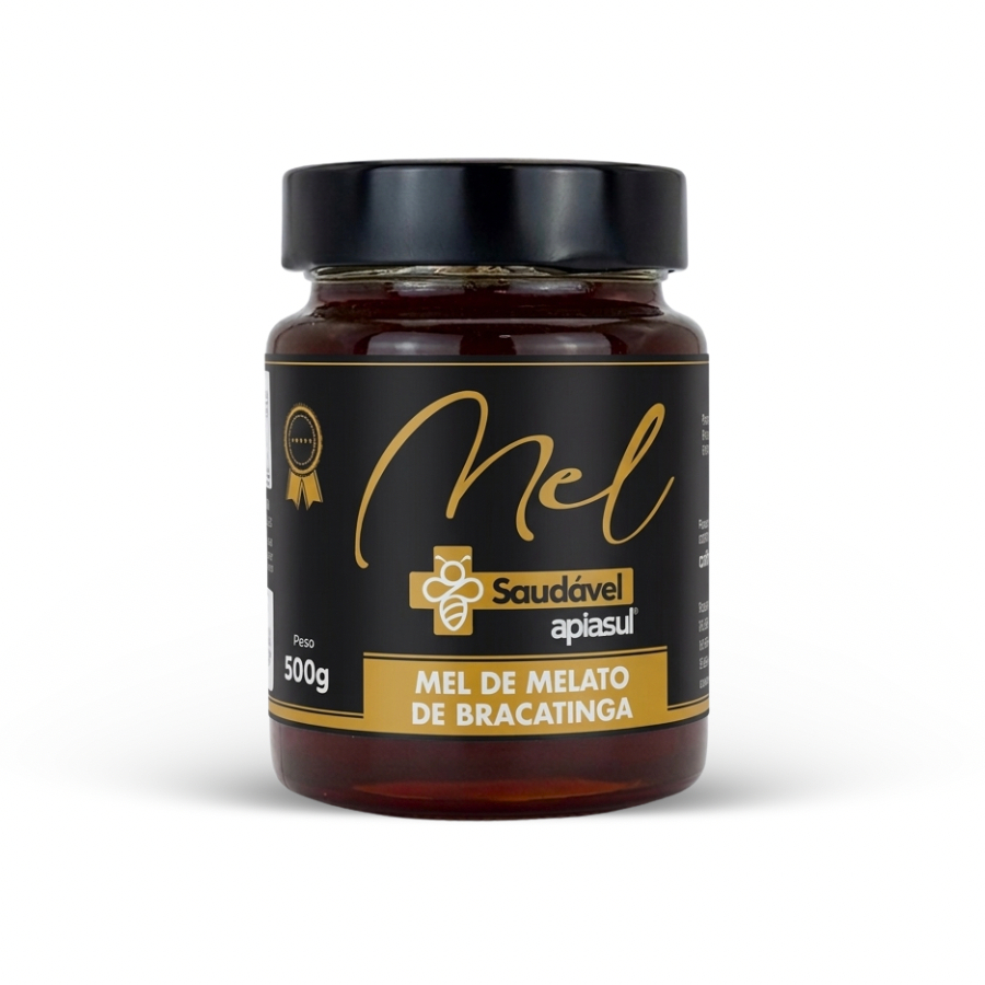 Mel De Abelha 100% Puro 500g Mel De Melato De Bracatinga + Saudável Apiasul