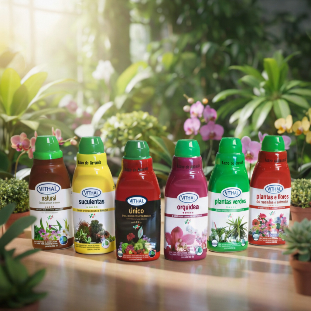 Fertilizante Liquido Vithal 250 ml Orquídeas Flores Cactos Suculentas Temperos e Orgânicos