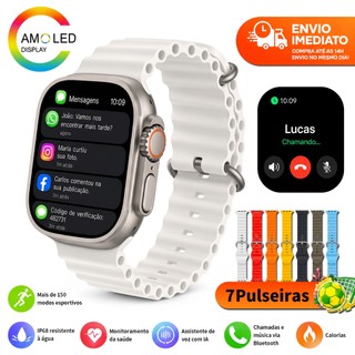 2026 Smartwatch 6 Em 1 Tela AMOLED 2.02" HD GPS NFC Monitor Saúde 120 Modos Esportivos 45…
