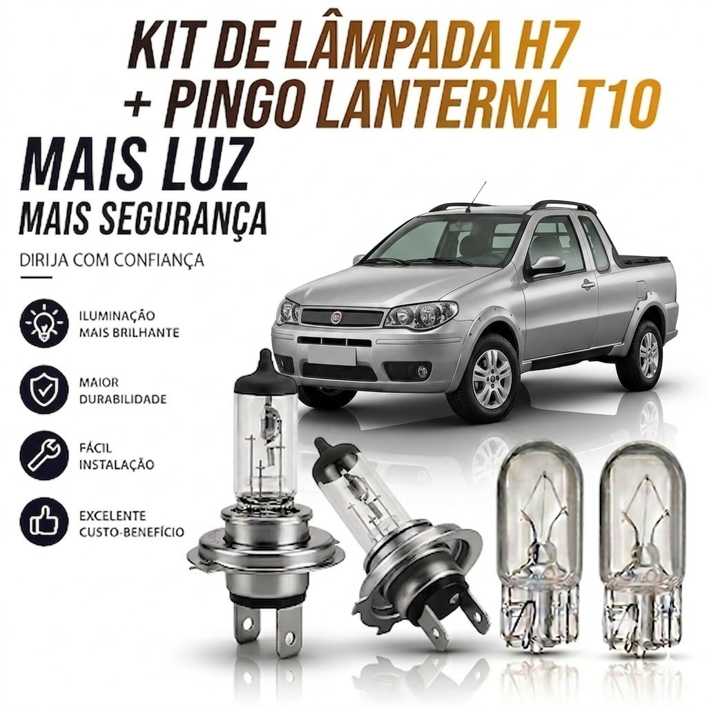 Lampada farol BAIXO + LANTERNA STRADA G4 2009 ATÉ 2013