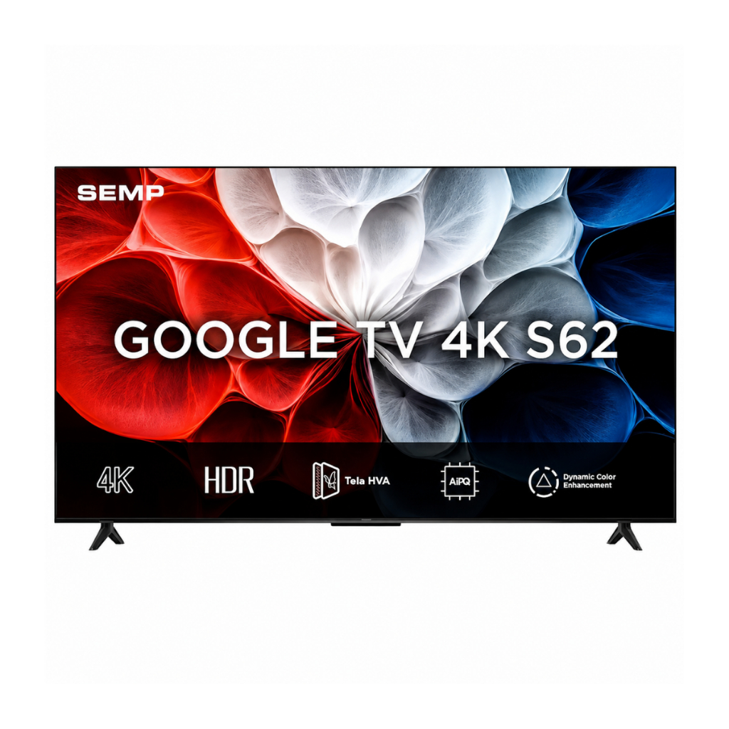 Smart TV Semp 43" LED 4K S62 WiFi Bluetooth Google TV 3 HDMI HDR10+