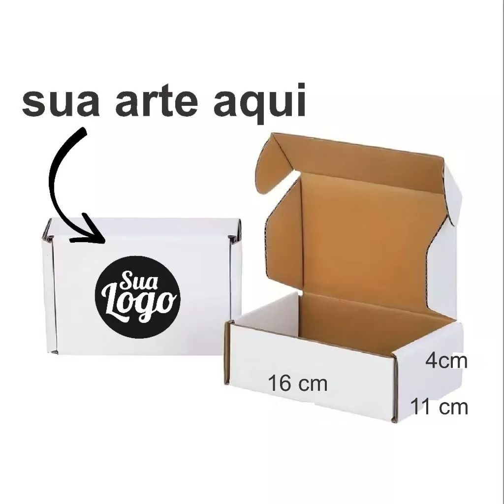 50  Caixas Personalizadas com sua logo Personalizada 16x11x4cm