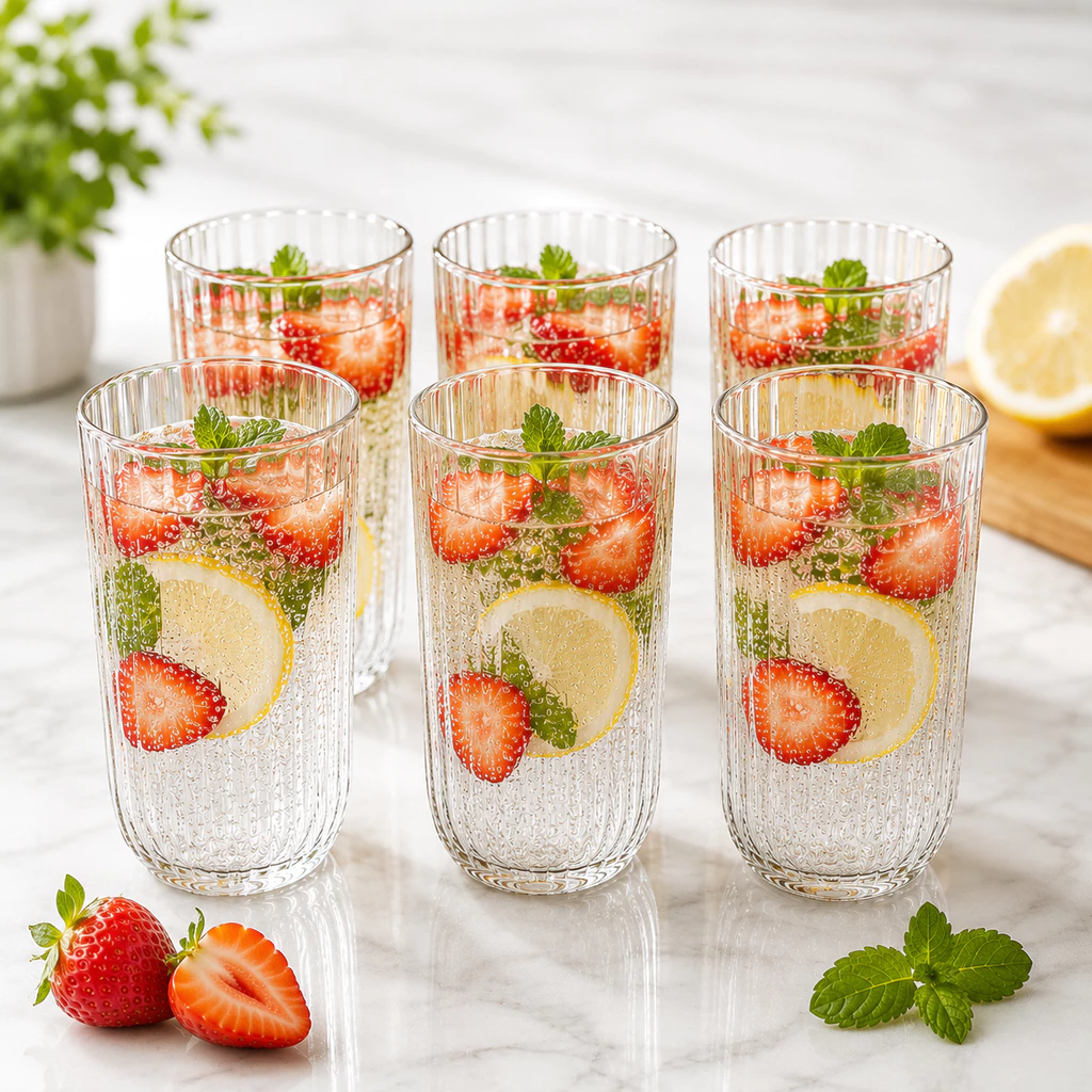 COPO FIORE 315 ML / COPO NADIR / COPO VIDRO / KIT COM 6 COPOS — imagem 1