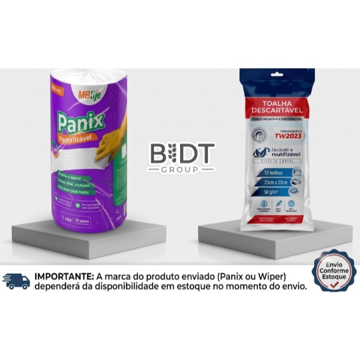Kit 3 Rolos Pano Reutilizável Multiuso 174 Folhas Branco