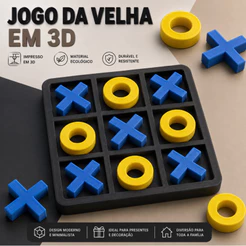 jogo da velha 3D 15x15,tabuleiro e presente para crianças.