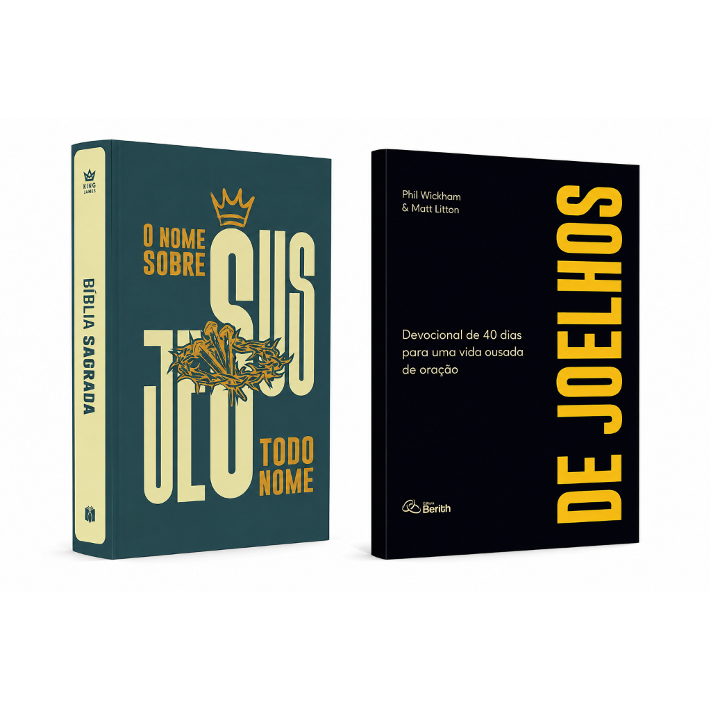 Kit Devocional De Joelhos + Bíblia Sagrada O Nome Sobre Todo Nome | King James | Capa Brochura