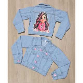 Jaqueta Jeans Feminina Juvenil Tradicional Outono Inverno