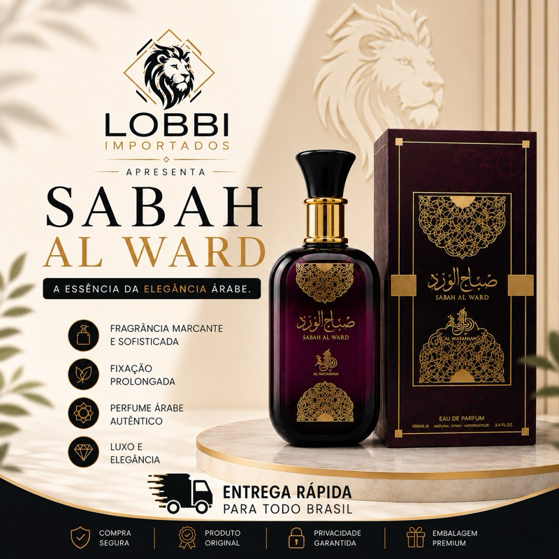 Perfume Feminino ÁRABES SABAH AL WARD 100ML Al Wataniah Eau de Parfum Edp Original