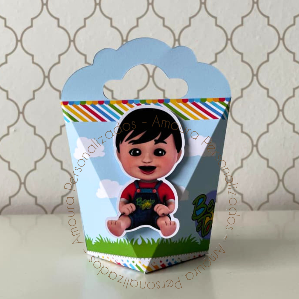 CAIXA TRIANGULOVE PERSONALIZADA PARA LEMBRANCINHAS BENTO E TOTÓ|CAIXINHA|FESTA|ANIVERSARIO|DECORAÇÃO