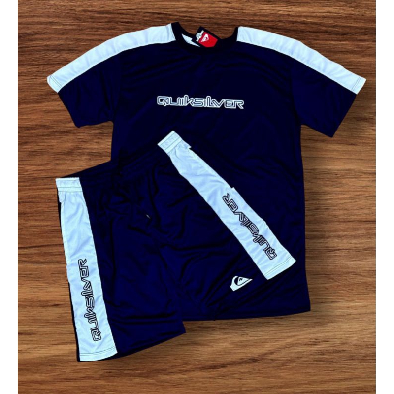 Conjunto Masculino Camiseta e Bermuda Letreiro Qks