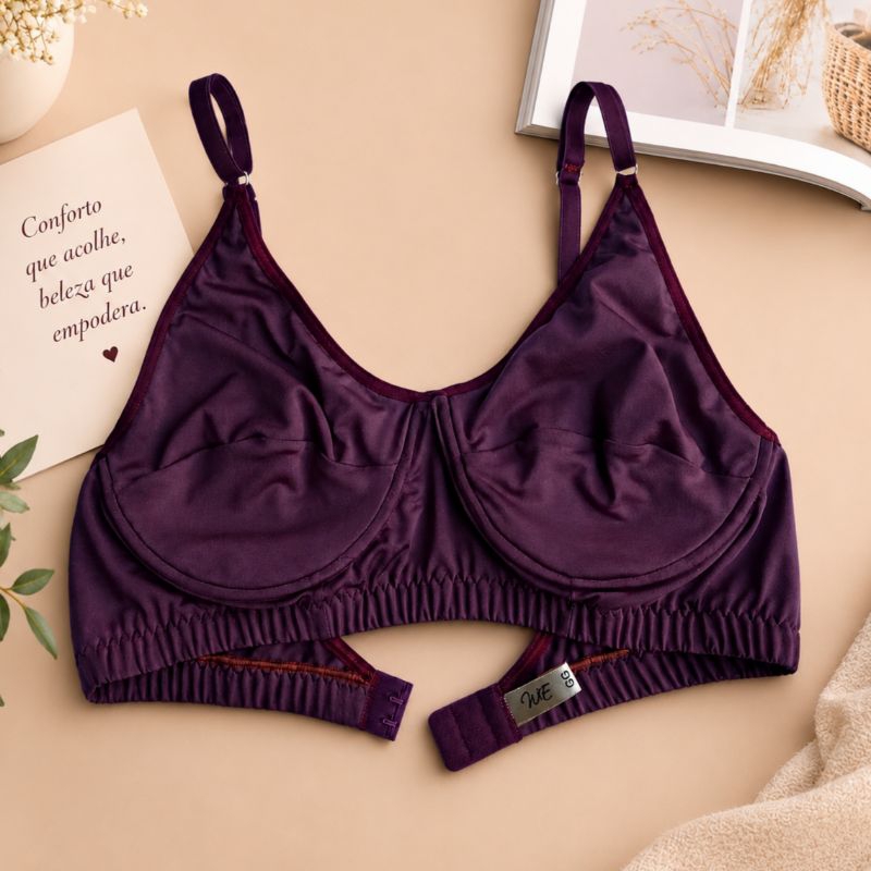 Sutiã Reforçado Sustentação Plus Size Com Aro Soutien Conforto Sem Bojo Lingerie