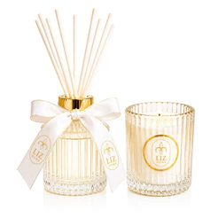 Kit Luxo Liz Aromas – Difusor de Ambiente + Vela Aromática | Elegância, Perfume e Sofisticação