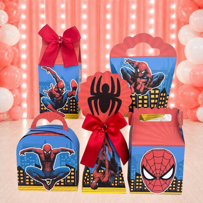 Kit Festa Homem Aranha - Caixinhas para festa infantis lembrancinhas de aniversario mimos decoração personalizados