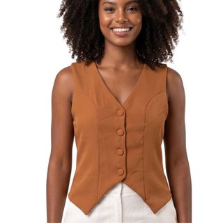 Colete Alfaiataria Feminino Elegante Social I blusa regata feminina estilosa