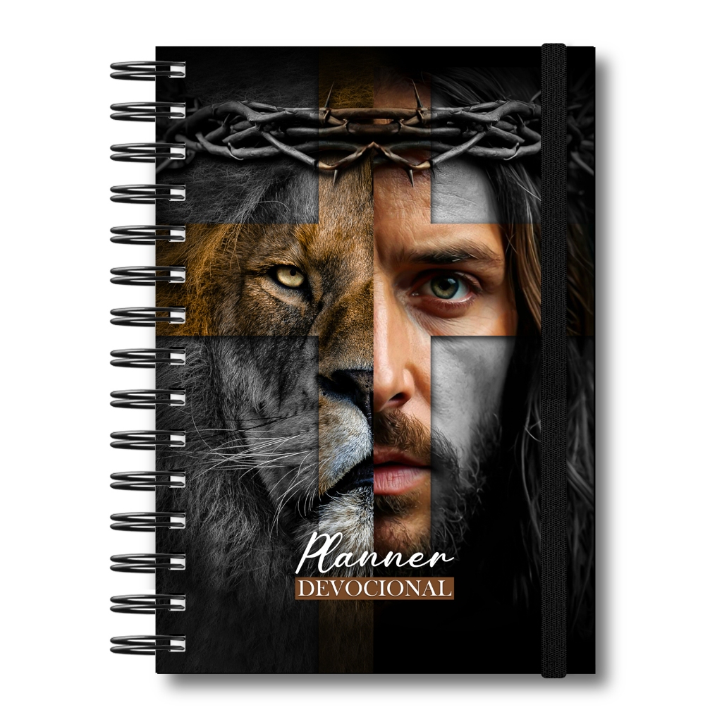 Devocional Planner Leão Jesus Caderno de Anotações Minhas Orações 208 Páginas Capa Dura Leão