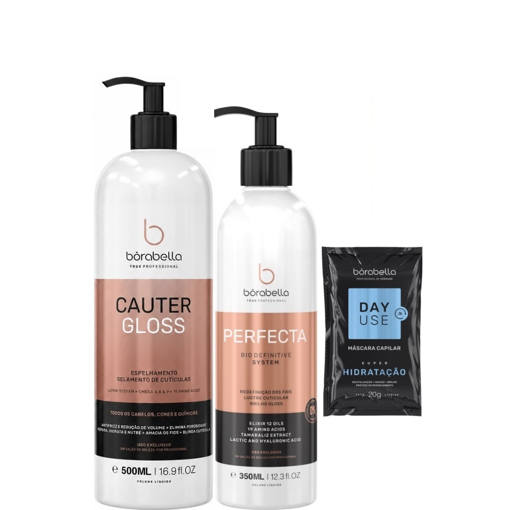 Borabella Cauter Gloss 500ml + Perfecta Progressiva 350ml