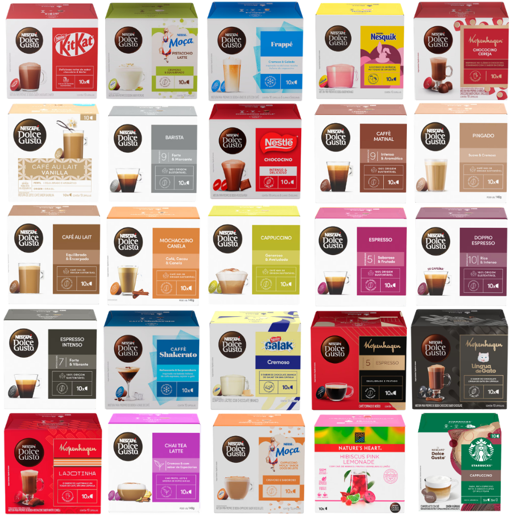 Caixa Café Dolce Gusto 10 Cápsulas Para Máquina Dolce Gusto Sabores A Sua Escolha Original