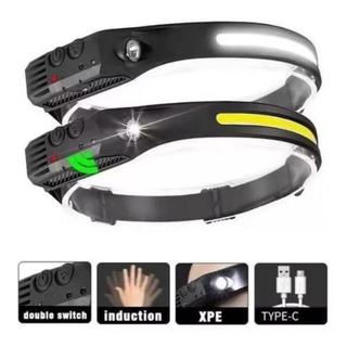 kit 2 pç Farol Lanterna De Cabeça Led Super Forte Resistente Água Cor da lanterna Preto Cor da luz Amarelo para eletrici