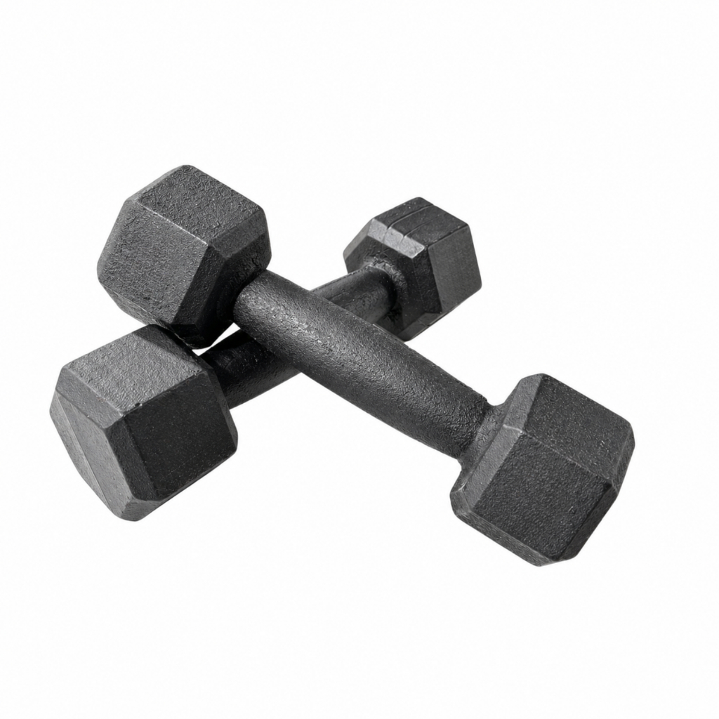 Par Halter Sextavado Pintado 1 a 5 Kg Peso Musculação Academia Treino Funcional Ferro Fundido