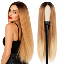 Peruca Lace Wig Lisa Fibra Futura Natural 70cm P/pranchar Varias Cores