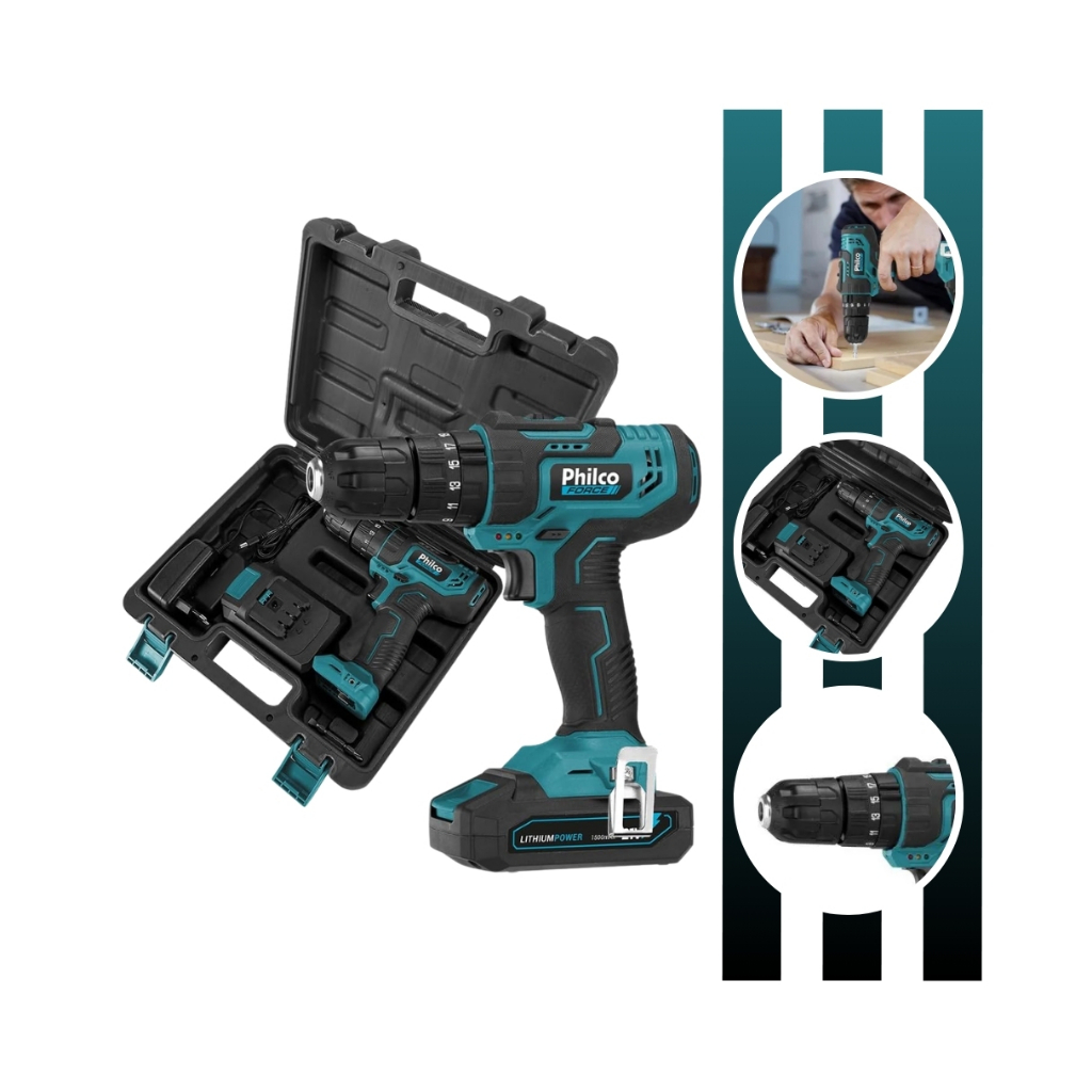 Parafusadeira E Furadeira Impacto 21v Ppf21m Philco