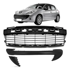 Kit Grade Parachoque Dianteiro peugeot 207 2008 Até 2012 Preto