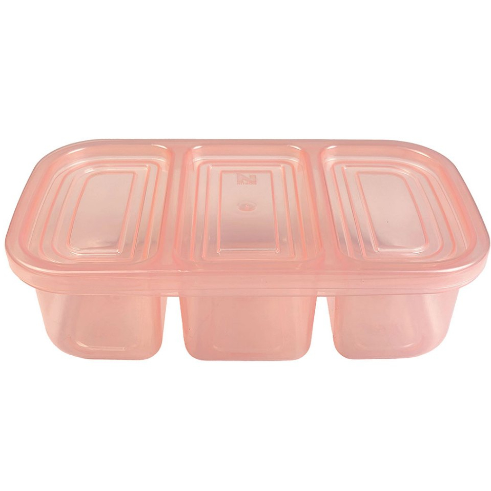 POTE COM 3 DIVISOES 1,1 LITROS ROSA *QUEIMA DE ESTOQUE*