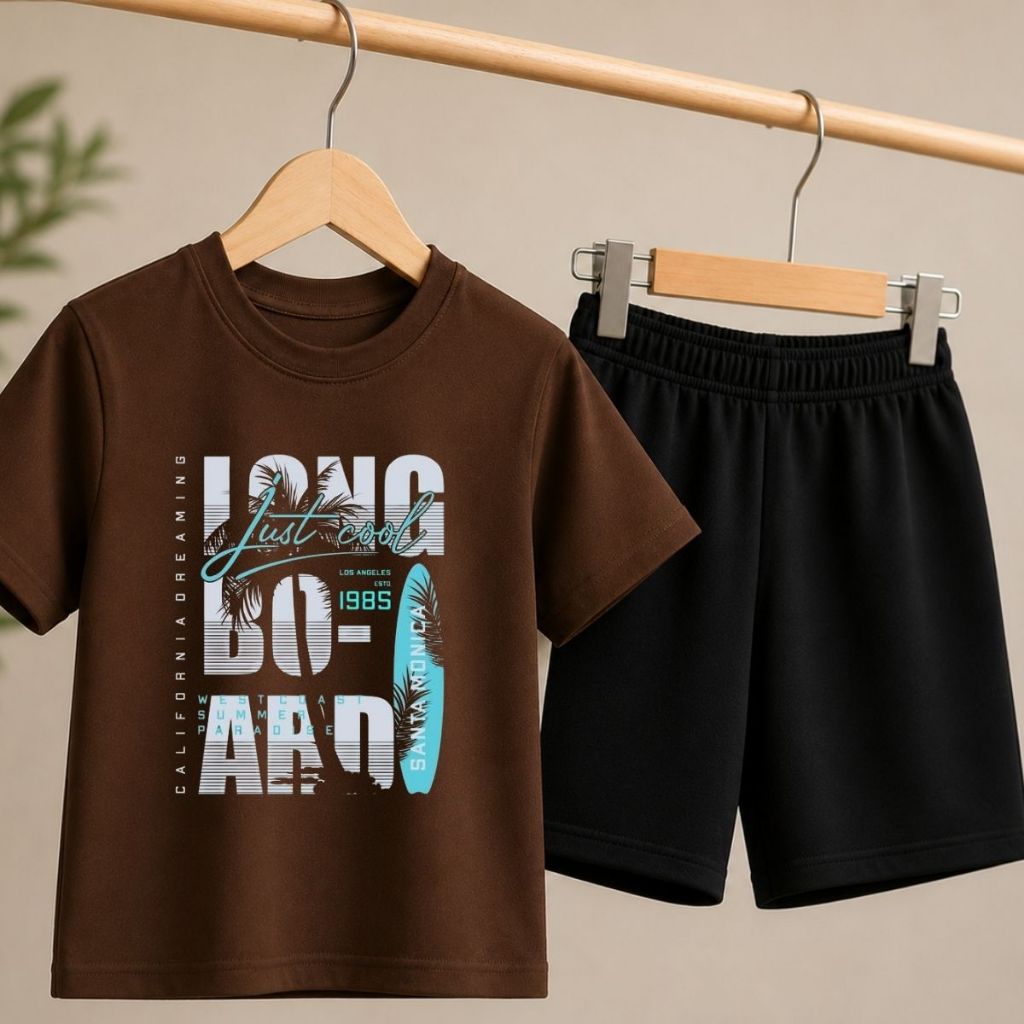 Conjunto Infantil Masculino Camiseta Manga Curta Bermuda Moletom Leve Roupa Infantil