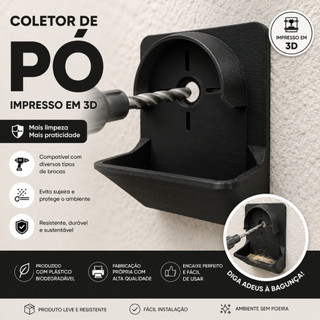 Coletor de pó para Furadeira/Suporte Coletor de Pó para Furação – Fure Sem Sujeira! Ferramentas Broca Parafusos
