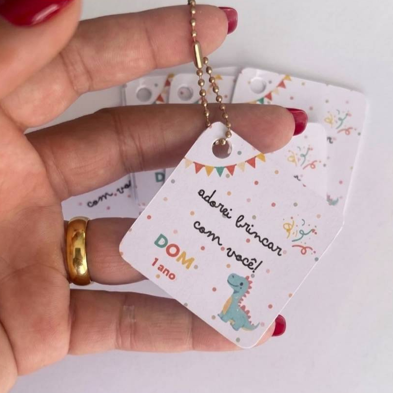 Tag Personalizada para lembrancinha 20 unidades Festa infantil Minimalista Lembrança de Aniversário