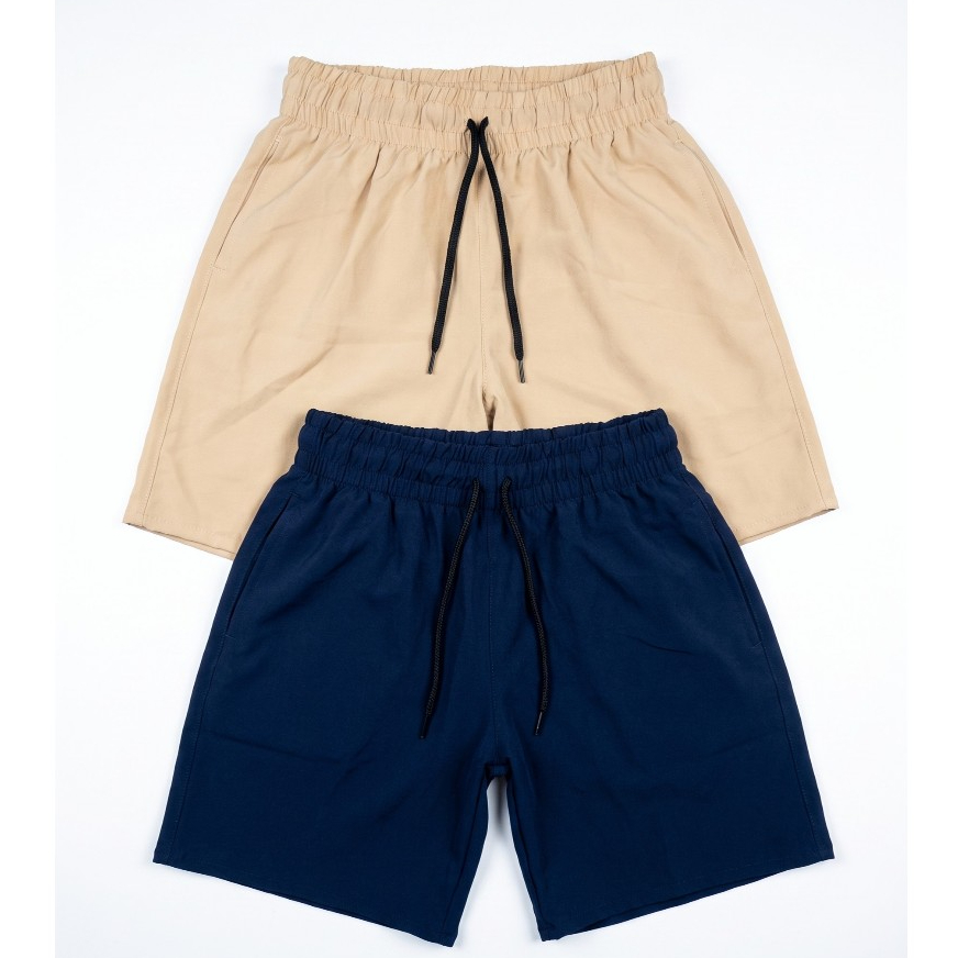 Kit Com 2 Short Infantil Menino |   Bermuda De Tactel Elastano masculina infantil com Duas Bolsos Tamanho 06 a 16 Anos