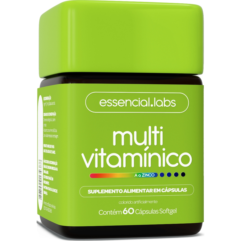 Multivitaminico de A a Zinco Polivitamínico com Fórmula Avançada e Concentrada 60 cápsulas Softgel