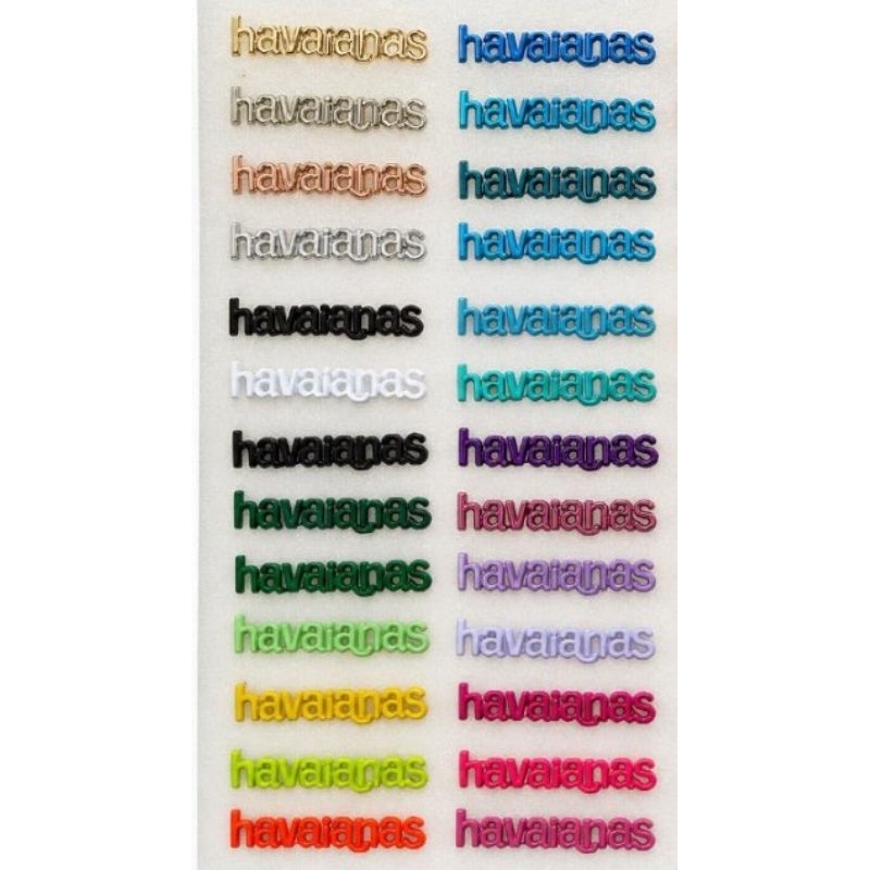 Placa Logo Para Chinelos de dedo 10 Unidades